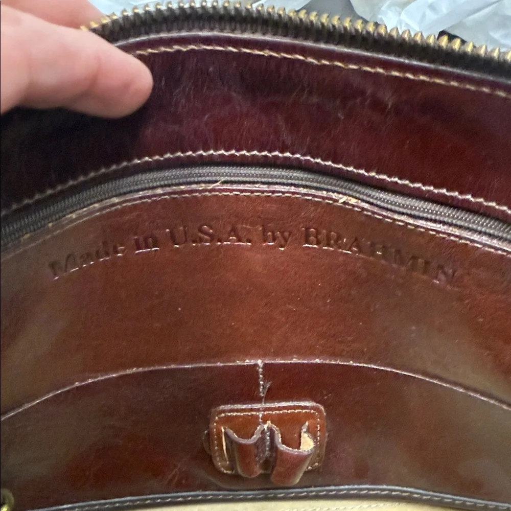 Vintage Brahmin Tucson Rich Brown Shoulder bag unlined